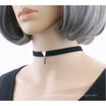 Latest Design Black Velvet Beads Necklace, Black Velvet Pearl Gold Pendant Choker Necklace